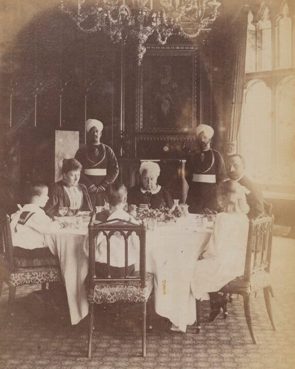 'A Royal Luncheon Party at Windsor' Portrait Print How Much Sale Online