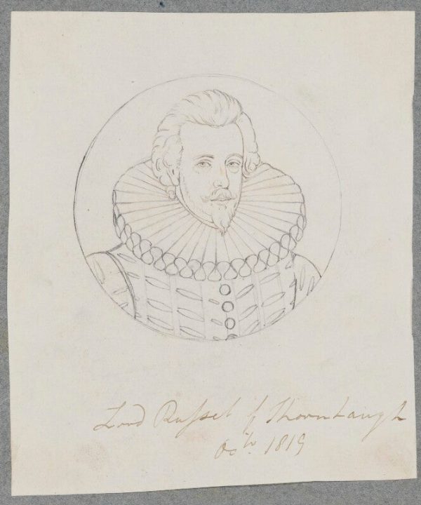 William Russell, 1st Baron Russell of Thornhaugh Portrait Print From China For Sale