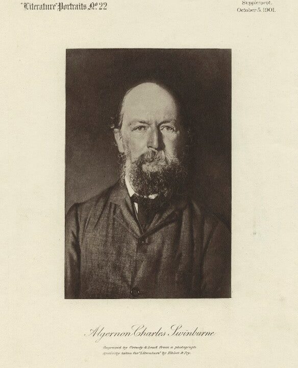 Algernon Charles Swinburne Portrait Print Store Online