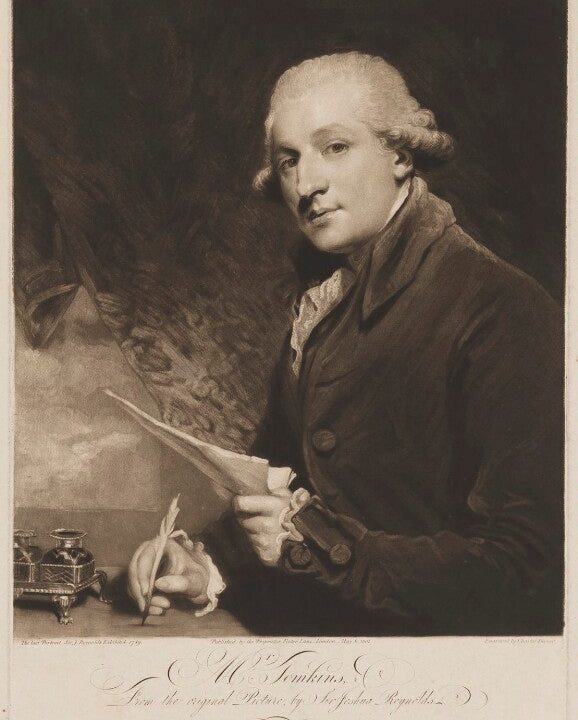 Thomas Tomkins Portrait Print Cheap Sale Good Selling