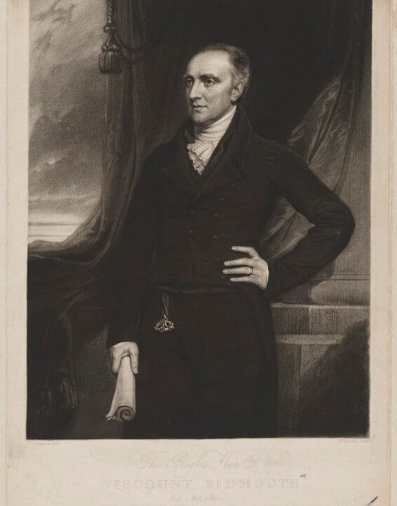 Henry Addington, 1st Viscount Sidmouth Portrait Print Outlet Top Quality