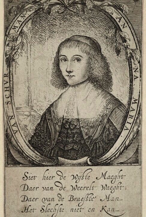 Anna Maria van Schurman Portrait Print Outlet Locations Cheap Pice