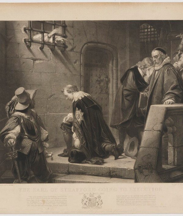 Thomas Wentworth, 1st Earl of Strafford going to execution Portrait Print Cheap Sale