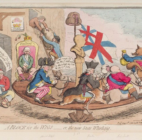 'A block for the wigs - or, the new state whirligig' Portrait Print Best Place Online