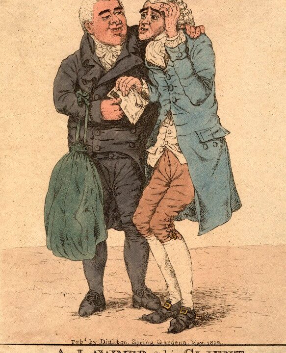 'A lawyer and his client' Portrait Print Sale Geniue Stockist