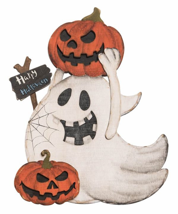 Dimensional Plywood Ghost & Jack-O'-Lantern Decor Manchester Great Sale Cheap Pice