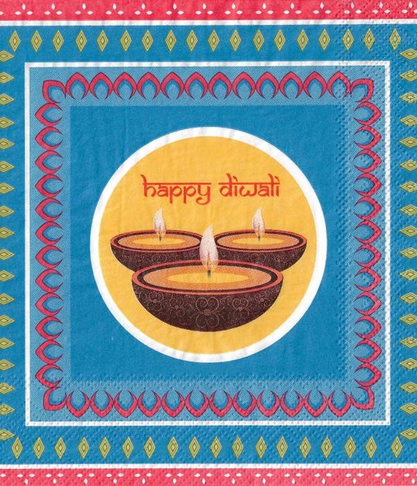 16PK Happy Diwali Large Napkins / Serviettes. 2025 Cheap Pice