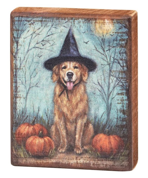 Dog As A Witch Block Sign New For Sale