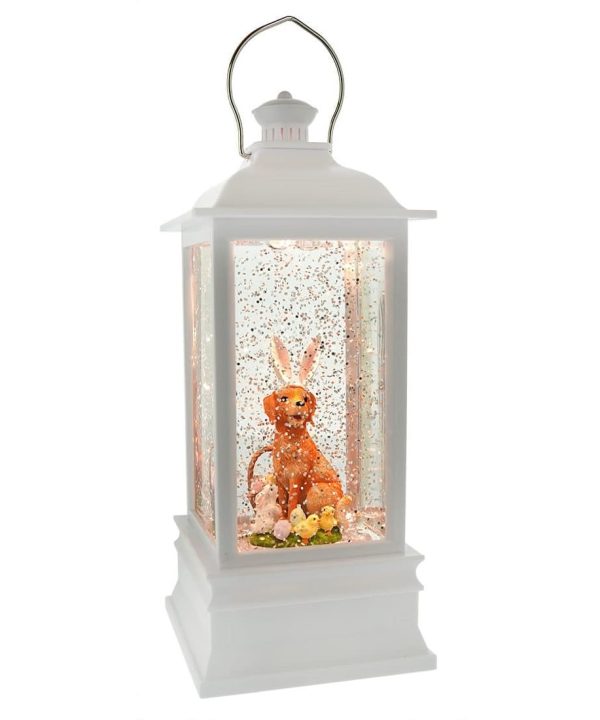 Dog with Bunny Ears Lighted Water Lantern Clearance Visit New
