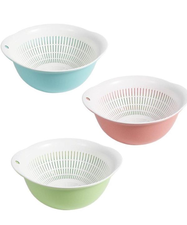 Plastic Bowl with Strainer Oval 25*23 cm Buy Cheap Factory Outlet