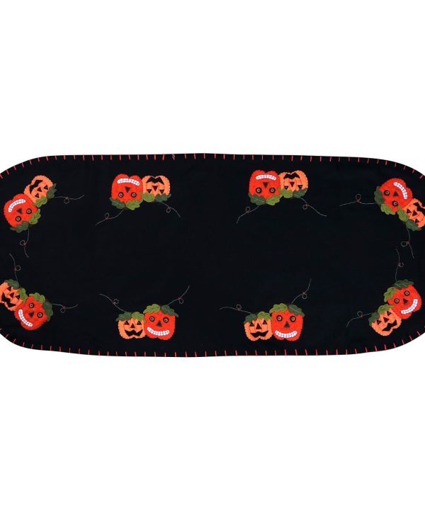 Double Pumpkin Halloween Black Runner Cheap Pice Cost