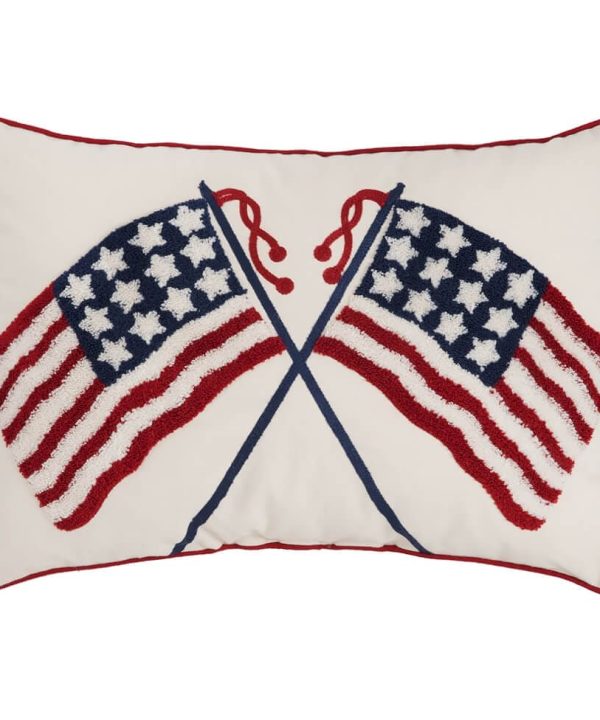 Double US Flag Pillow Cheap Sale Perfect