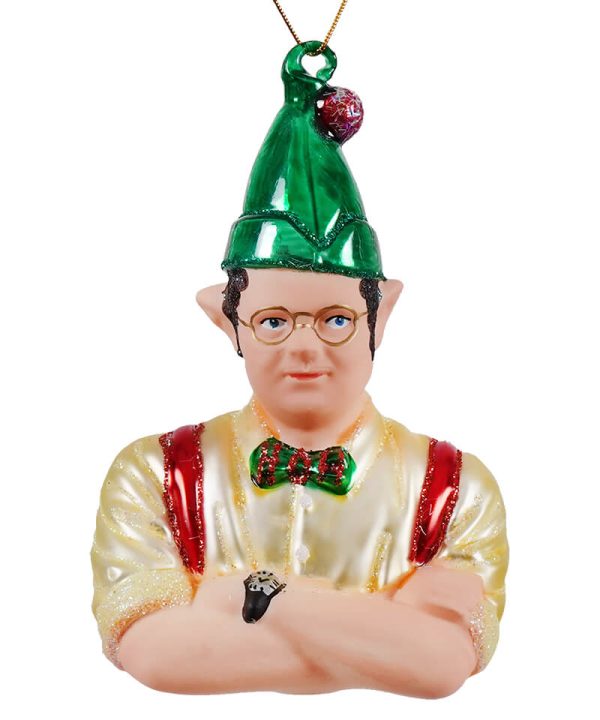 Dwight The Christmas Elf Glass Ornament Purchase Sale Online