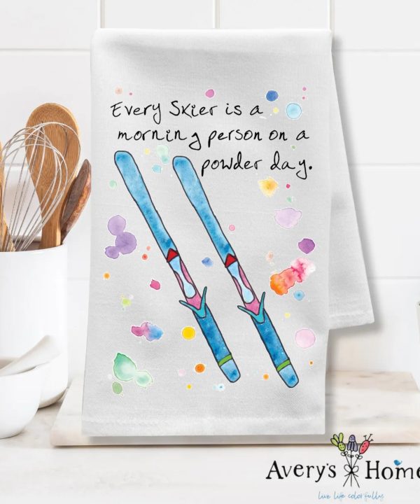 Skiing Winter Sport Customizable Flour Sack Dish Towel Sale Low Shipping Fee
