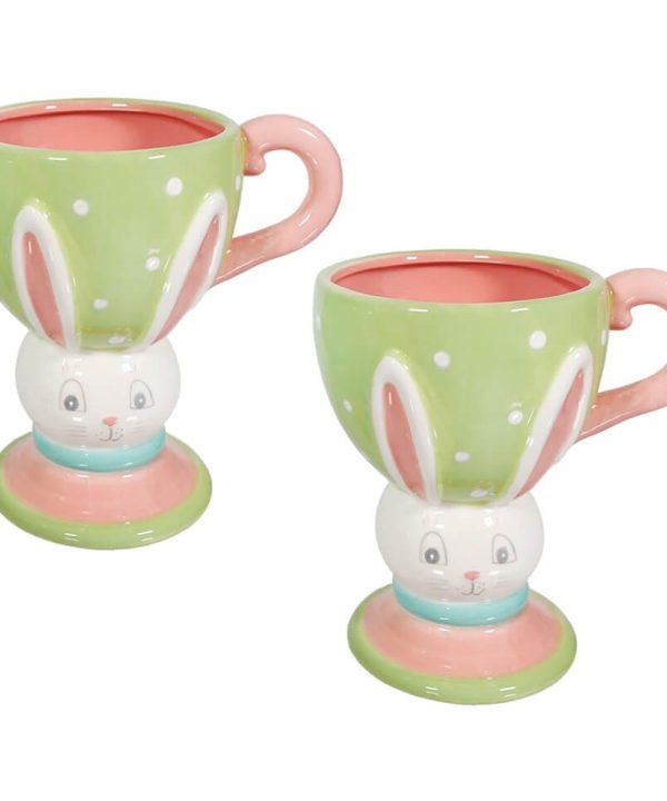 Easter Dottie Fancy Bunny Cups Set/2 Cheap Sale From China