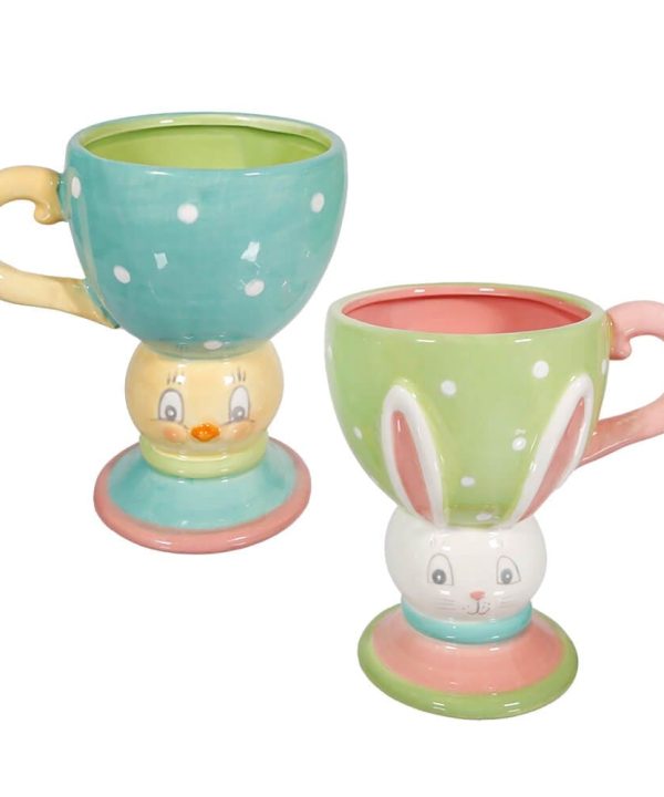 Easter Dottie Fancy Cup Set/2 Cheap The Cheapest