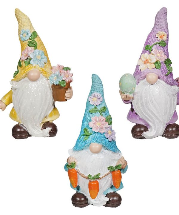 Easter Gnome Figurines Set/3 Outlet Fashion Style