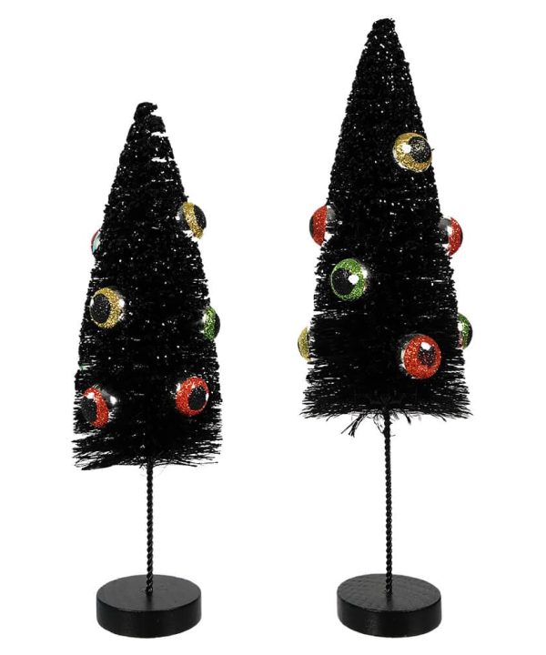 Eerie Eyeball Bottle Brush Trees Set/2 Quality From China Wholesale