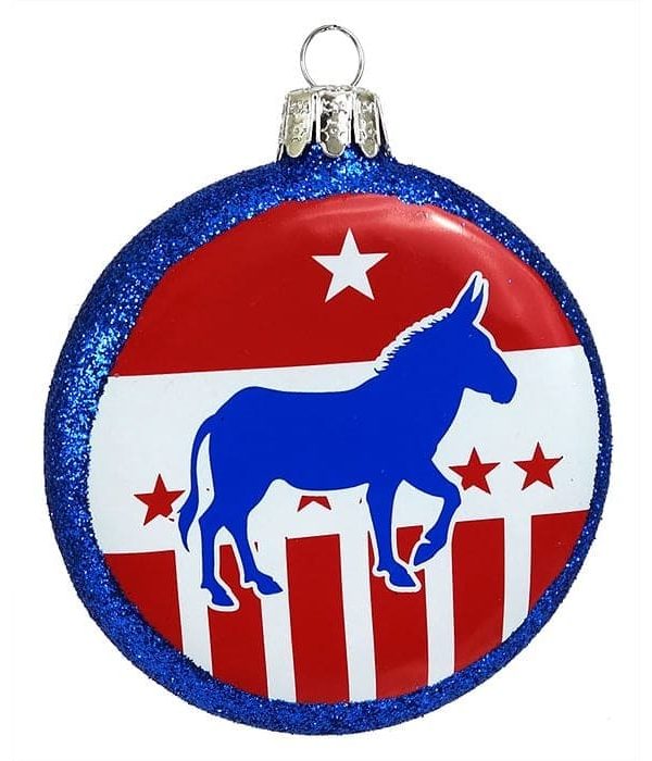 Election Democratic Donkey on Disc Ornament Free Shipping Discounts