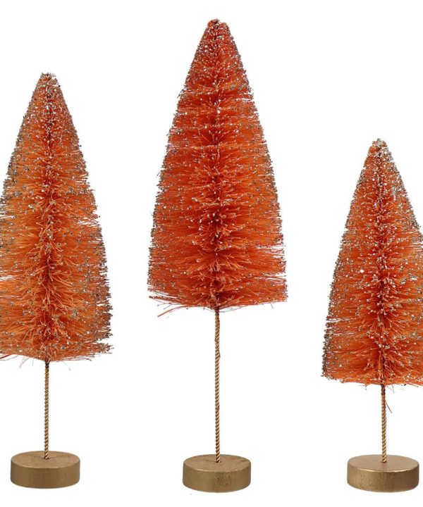 Electric Orange Halloween Bottle Brush Set/3 Clearance Outlet