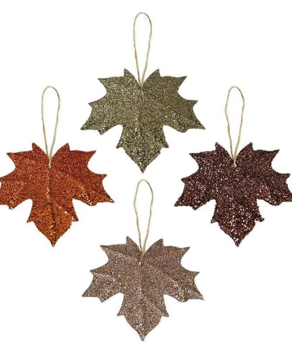 Elegant Leaf Ornaments Set/4 Free Shipping 2025 Unisex