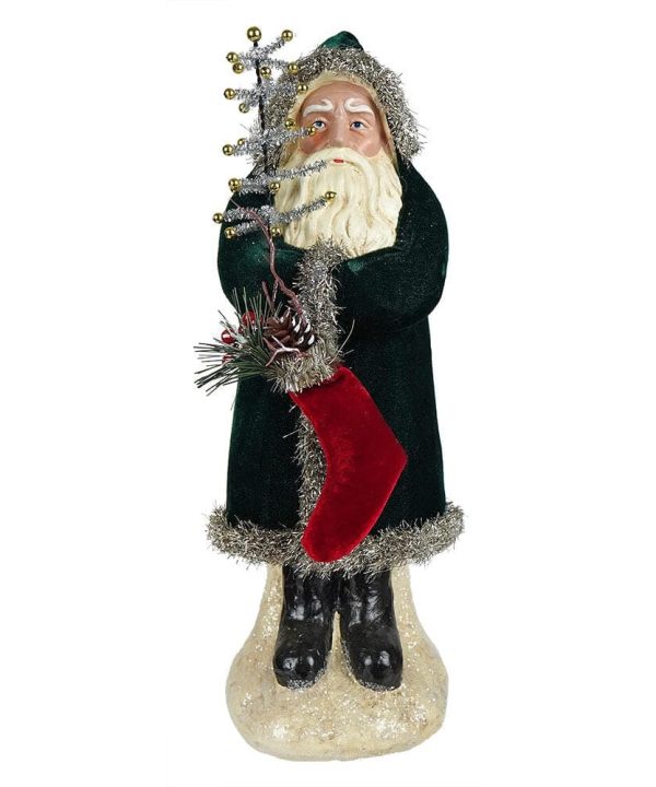 Emerald Green Velvet Belsnickle with Stocking Get To Buy Cheap Online