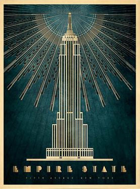 Empire State Building Art Print Free Shipping Manchester Great Sale