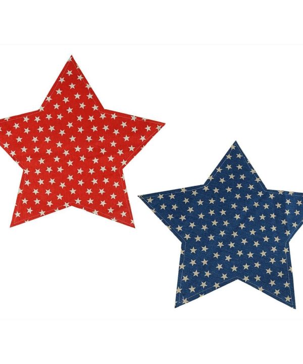 Fabric Americana Star Placemats Set/2 Clearance Reliable
