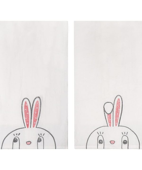 Fabric Embroidered Easter Dottie Tea Towel Set/2 Manchester Sale Online
