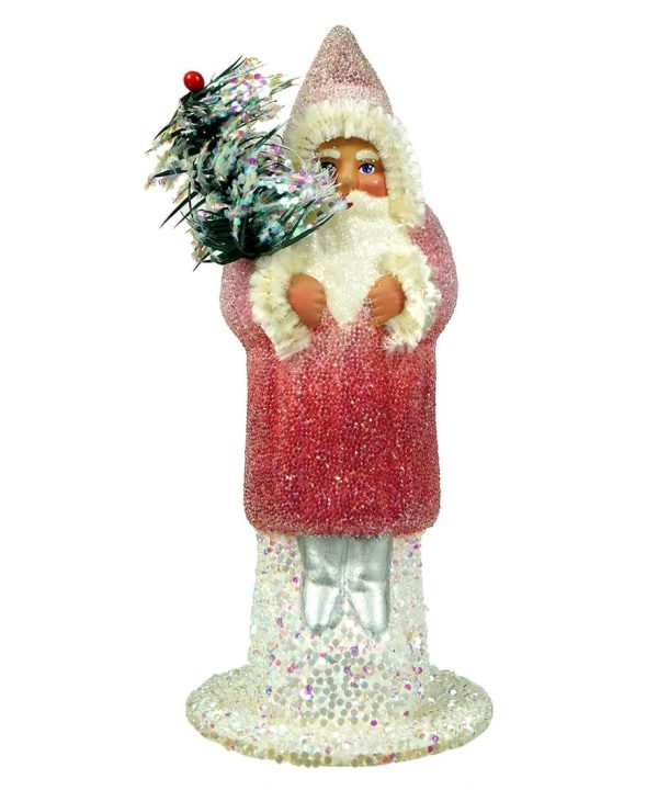 Faded Rose Beaded Santa with Tree Choice Online
