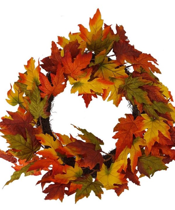 Fall Colors Autumn Leaf Wreath Comfortable