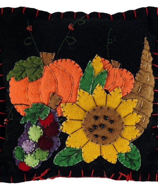 Fall Pumpkins & Sunflowers Pillow With Credit Card Online