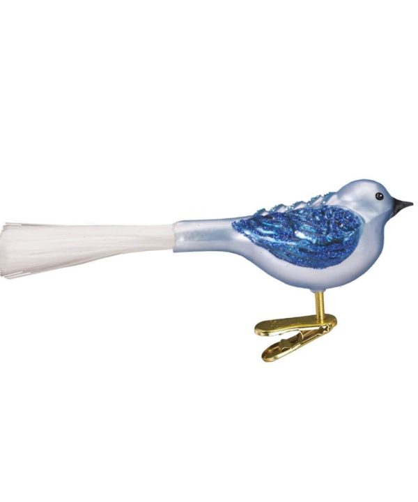 Fat Blue Glitter Bird Ornament Cheap Sale Eastbay