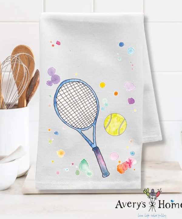 Tennis Sport Customizable Flour Sack Dish Towel Enjoy Online