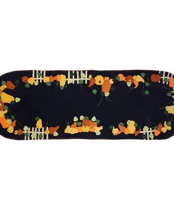 Fenced Fall Pumpkin Table Runner Finishline Online
