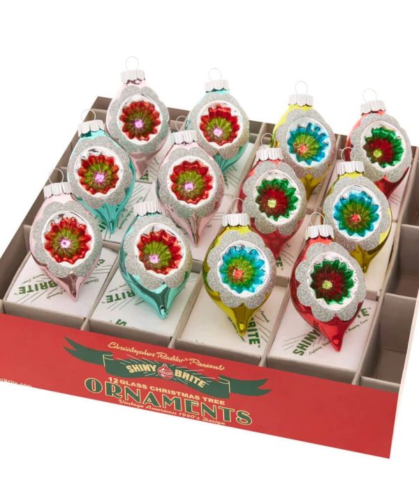 Festive Fete Decorated Reflector Tulip Ornaments Set/12 Outlet Free Shipping Authentic