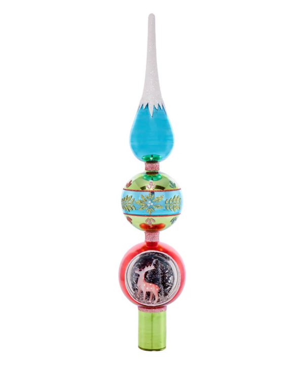 Festive Fete Reindeer Holiday Scene Finial Tree Topper Buy Cheap Factory Outlet