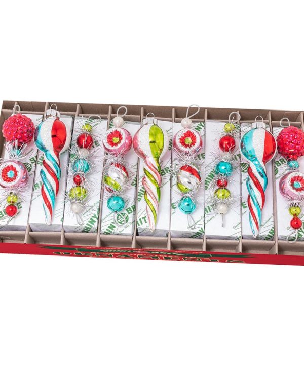 Festive Fete Shape Icicle Ornaments Set/9 Outlet Clearance Store