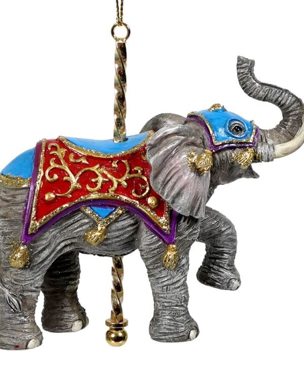 Finely Adorned Carousel Elephant Ornament 2025 Unisex For Sale