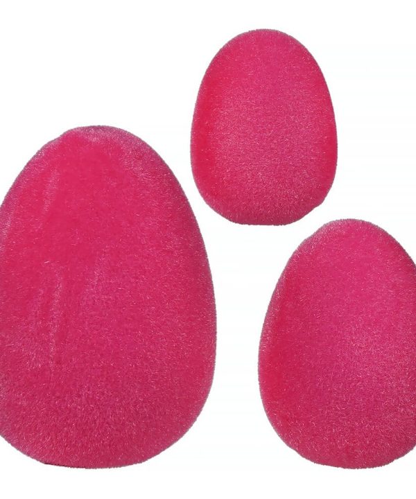 Flocked Hot Pink Eggs Set/3 New Styles For Sale