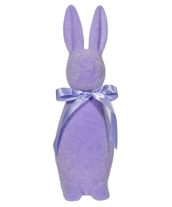 Flocked Pastel Purple Button Nose Bunny Clearance Amazing Pice