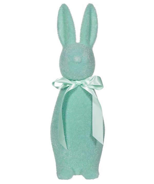 Flocked Pastel Teal Button Nose Bunny For Cheap Cheap Online
