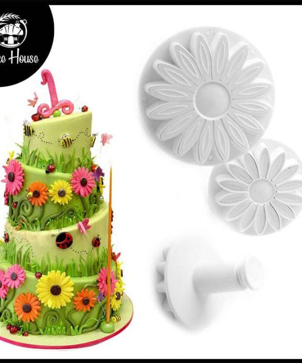 Big Sunflower Fondant Plunger Cutter 3Pcs Set Recommend Cheap Online