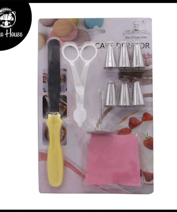 6Pcs Nozzle With Icing Bag, Flower Nail, Pallet Knife & Lifting Scissor Largest Supplier Cheap Pice