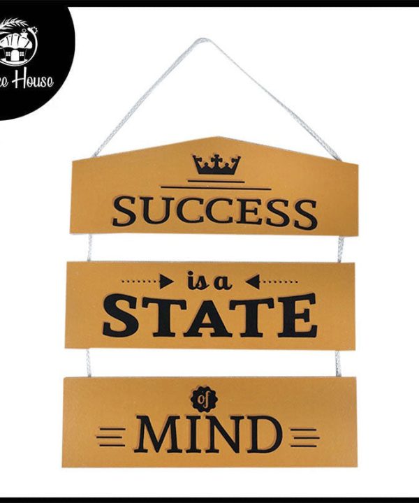 'Success Is A State Of Mind' Motivational Quote Wooden Wall Hanging Decor Clearance Fashionable