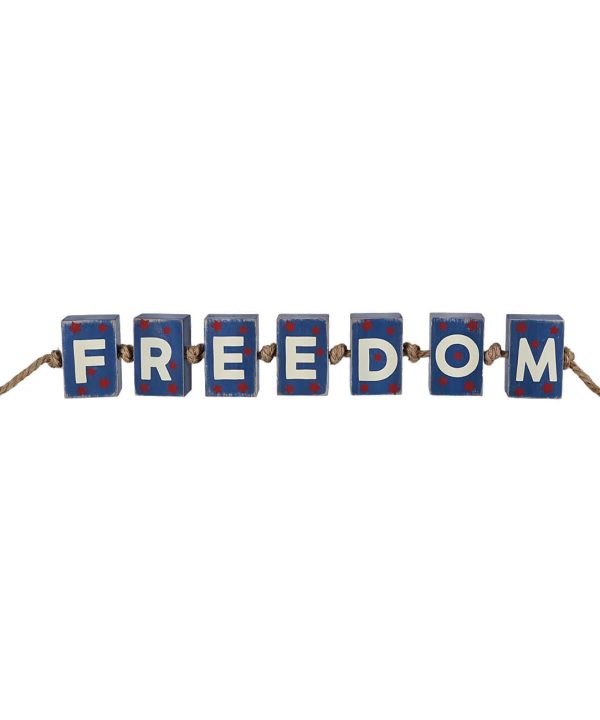 Freedom Americana Block Sign Outlet Huge Surprise