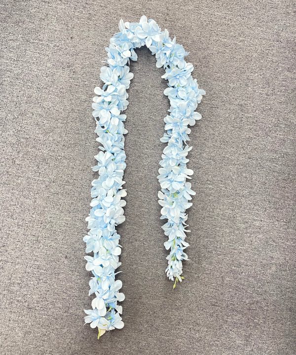 165cm Long Rattan Flower Garland - Light Blue Free Shipping For Nice