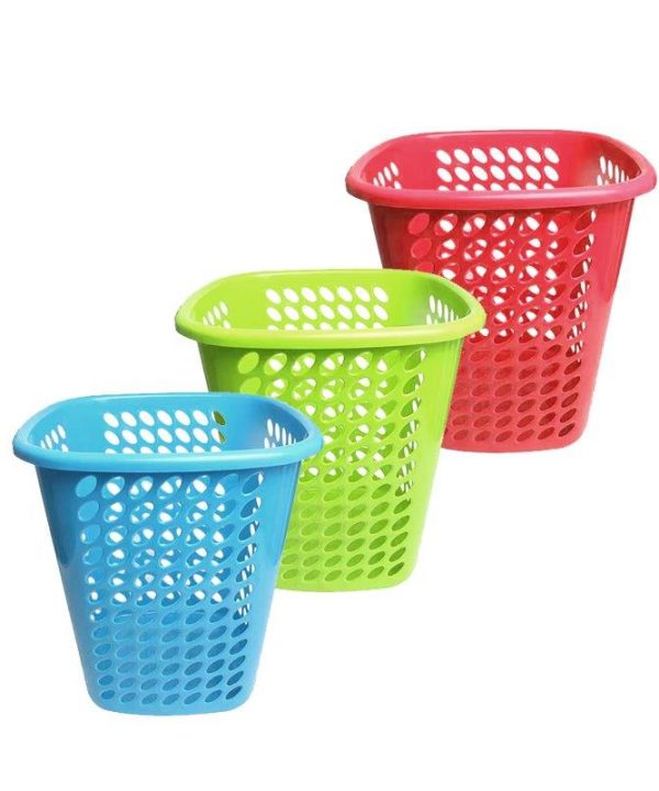 Multipurpose Plastic Laundry Basket Storage Utility Basket Multi-color 40.2*39.9*42.5 cm With Credit Card