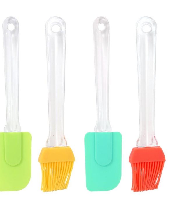 Non Stick Heat Resistant Silicone Spatula and Oil Brush Set 23 cm/21.5 cm Buy Cheap Footlocker Pictures