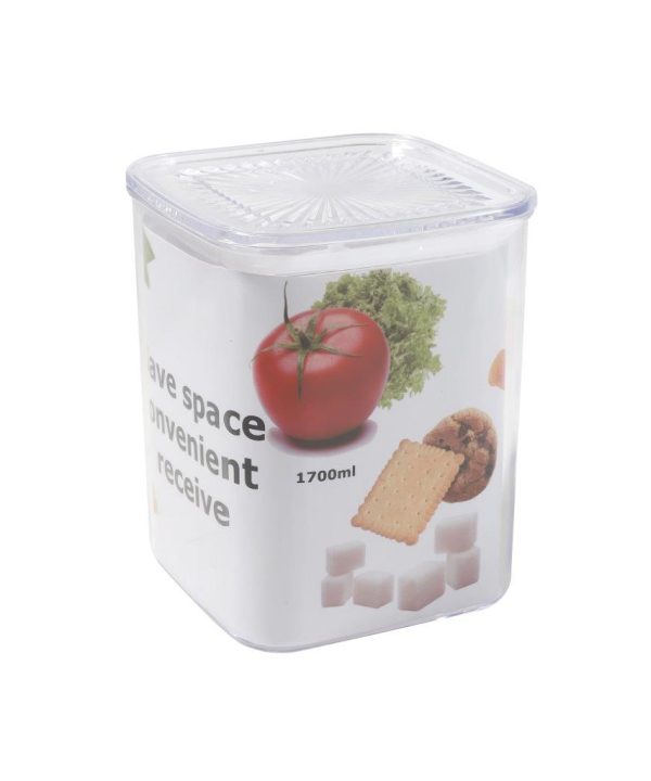 Multipurpose Plastic Airtight Food Container Fruits and Nuts Storage Box 13*13*16 cm 1.7 Litre Sale Good Selling